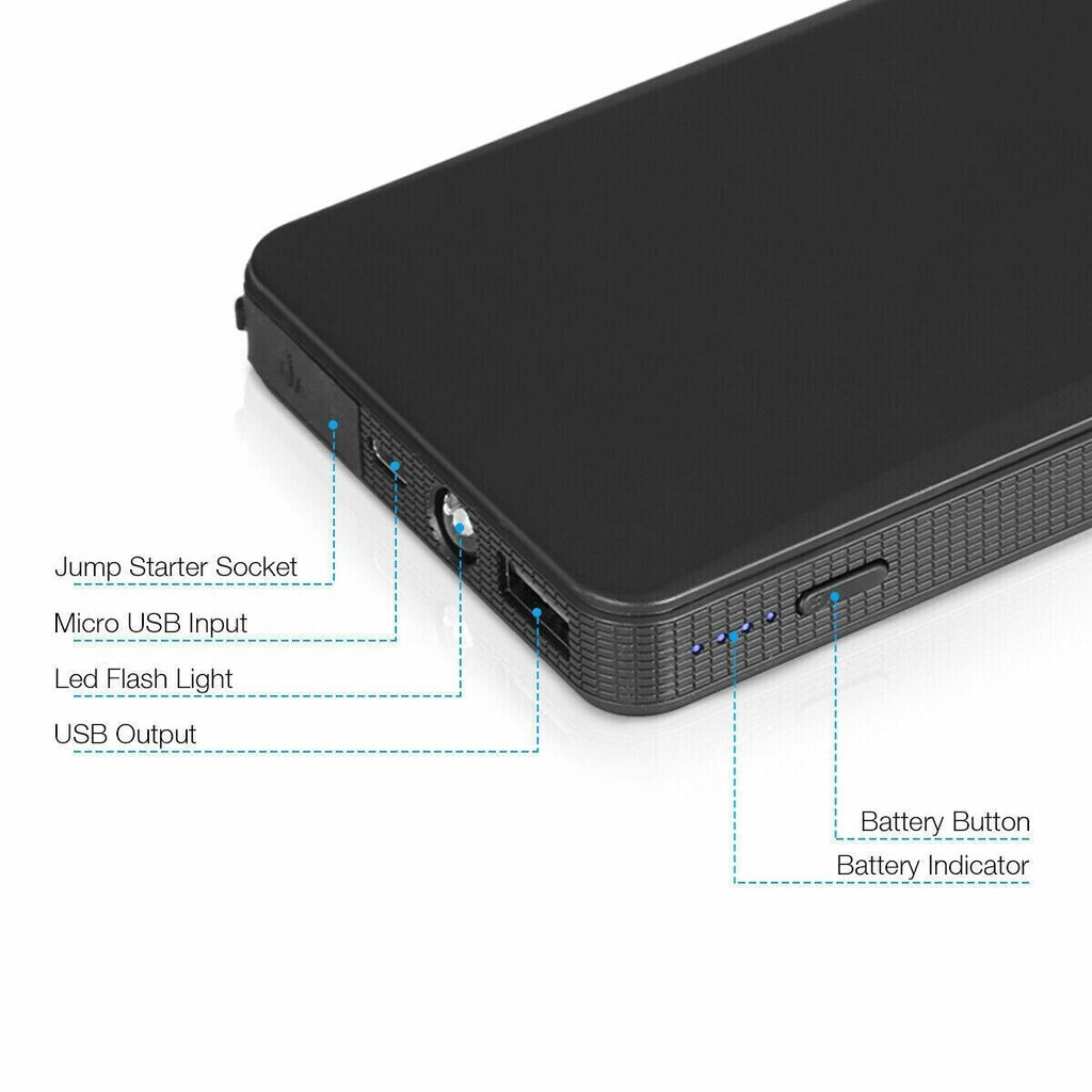 Compact 20000mAh Jump Starter & Power Bank