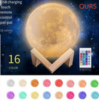 3D Moon Table Lamp